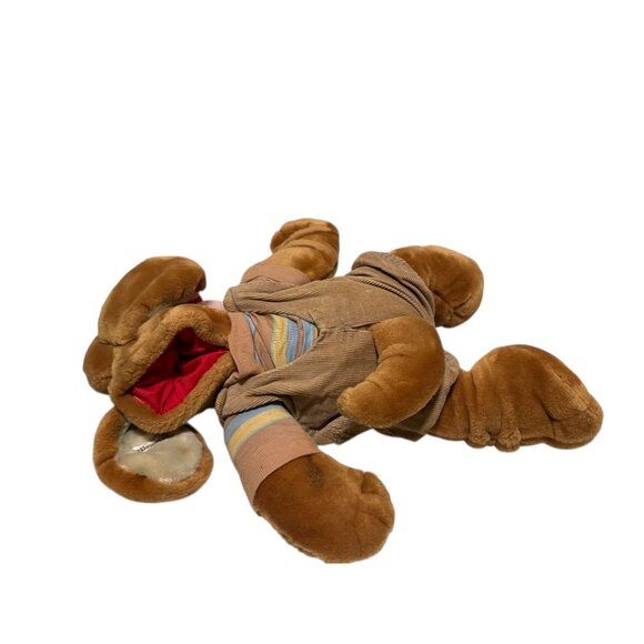 Ganz Wrinkles Plush Dog Hand Puppet Movable Mouth Corduroy Outfit Toy - Picture 10 of 10